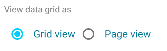 Data Grid views